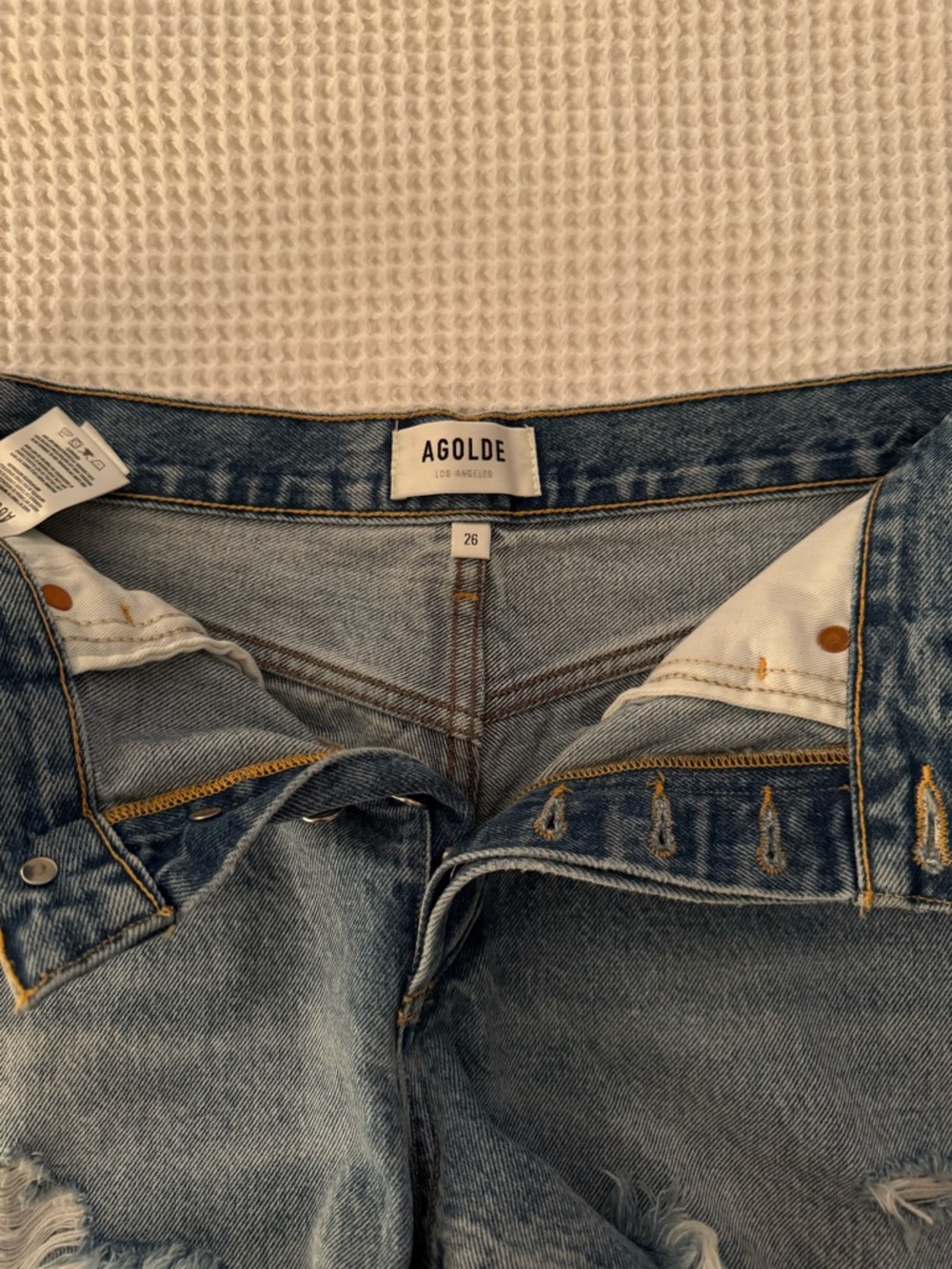 Agolde Parker High Waist Denim Cutoff Shorts